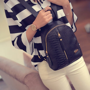 Leather Women Backpack Fashion Small