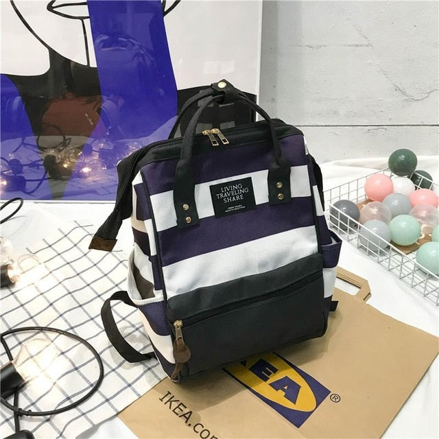 2019 Korean Style Women Backpack Canvas Travel Bag